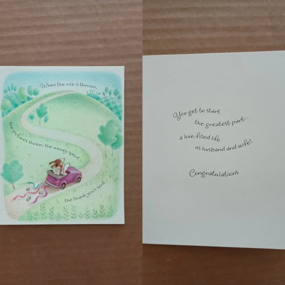 10 assorted greeting cards, birthday, thank you, just because, wedding